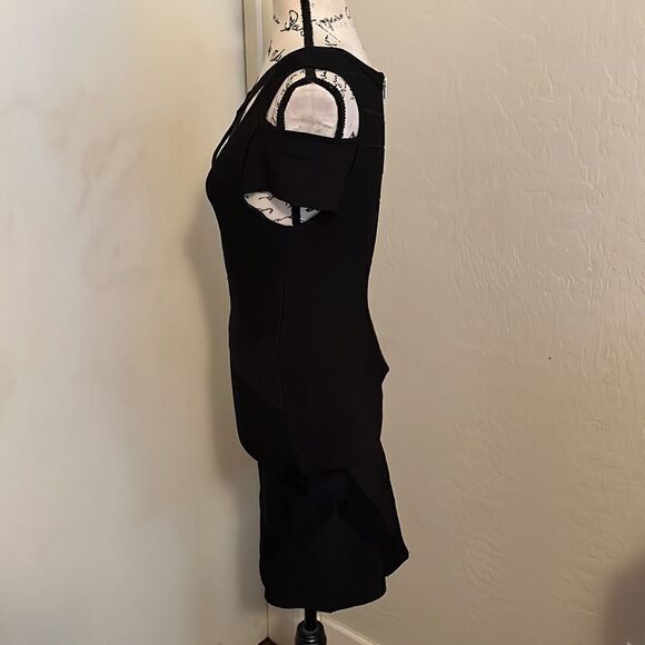 Bebe Black Cold Shoulder Bandage Dress - Picture 2 of 13